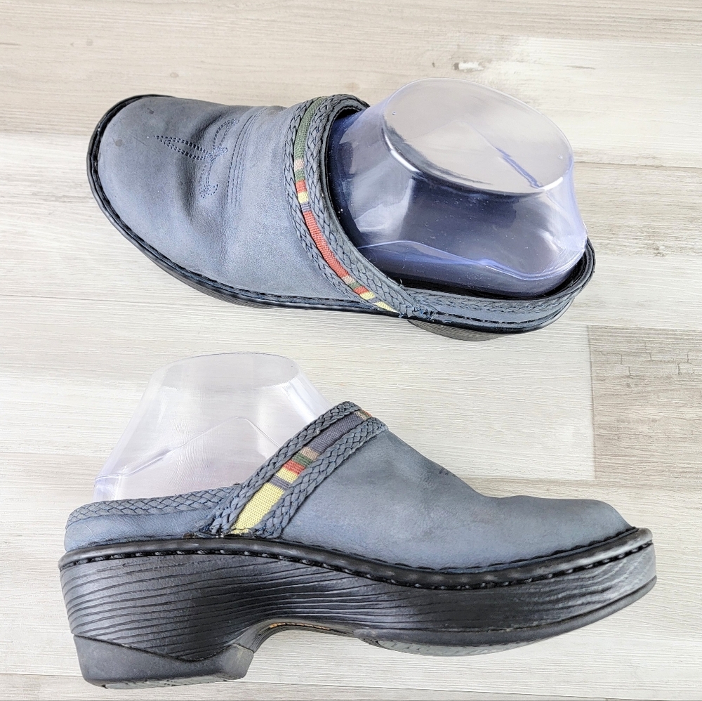 Durango Dreams Western Navy Leather Slip-on Clogs Women's Size 7